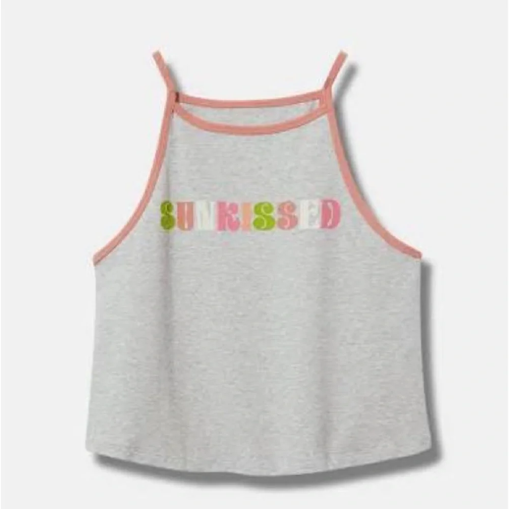 TORRID Sunkissed Foxy High Neck Crop Top - Picture 1 of 3